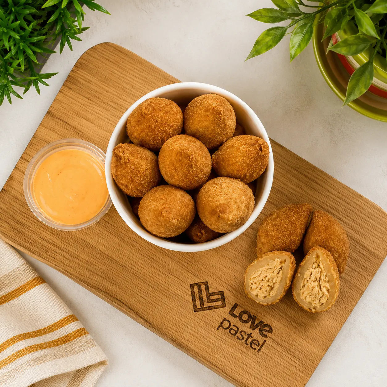 Coxinha Brazilian chicken croquette at Love Pastel Brazilian Food in London, Ontario