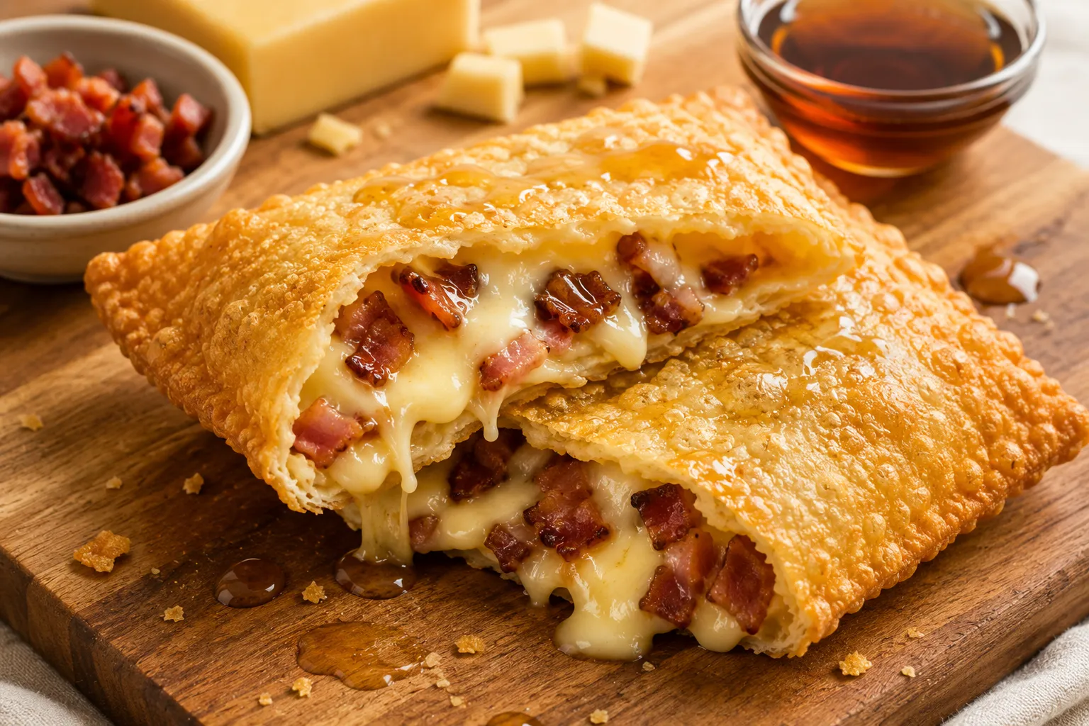 Cheese and Maple Bacon pastel at Love Pastel Brazilian Food in London, Ontario