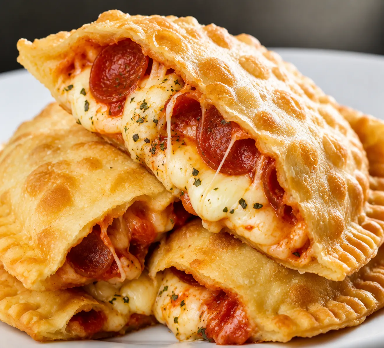 Pizza Pastel with ham, cheese, tomato and oregano at Love Pastel in London, Ontario